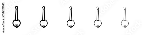 banjo icon black and white vector sign