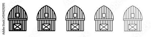 barn farm icon black and white vector sign