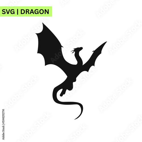 A striking dragon vector logo featuring a dragon with intricate scales and a fierce expression, symbolizing power and mystique in a modern design.