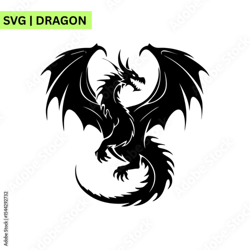 A whimsical dragon logo template illustrating a dragon curled around a treasure chest, emphasizing fun and imagination in a colorful artistic design.