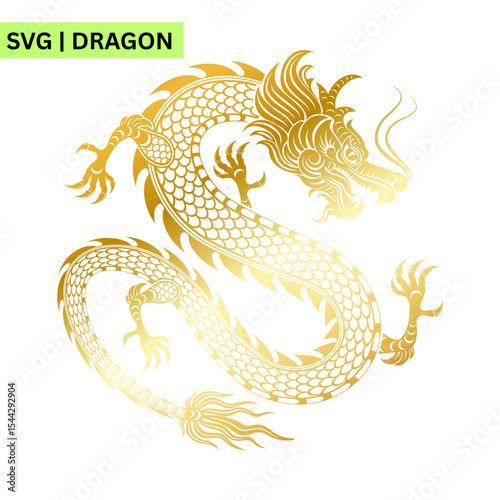 An enchanting dragon logo illustration showcasing a mystical dragon surrounded by stars, representing fantasy and adventure in a captivating vector style.