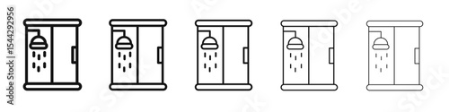 Bathroom icon black and white vector sign