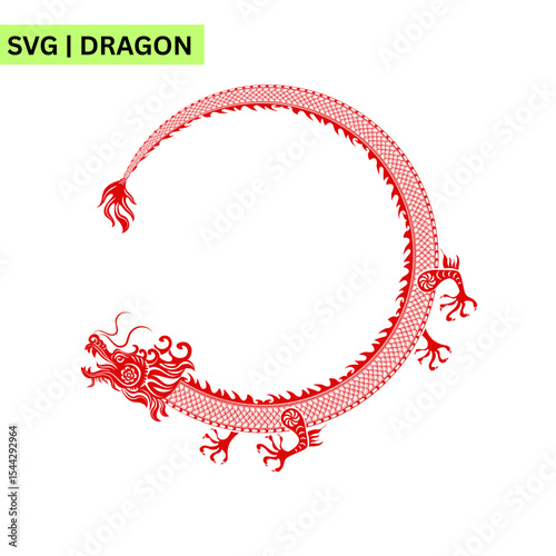 An enchanting dragon logo illustration showcasing a mystical dragon surrounded by stars, representing fantasy and adventure in a captivating vector style.