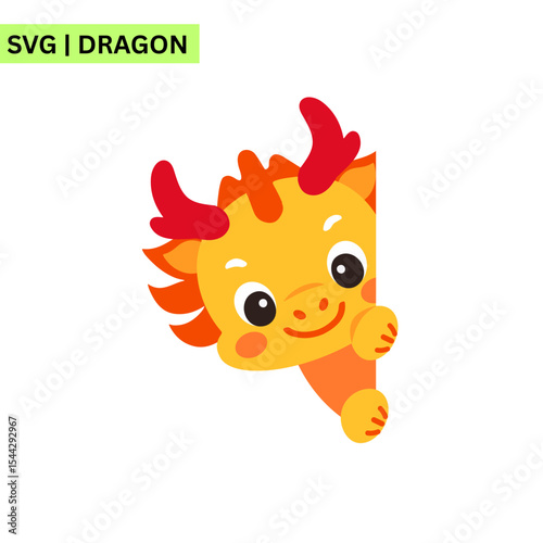 A whimsical dragon logo template illustrating a dragon curled around a treasure chest, emphasizing fun and imagination in a colorful artistic design.