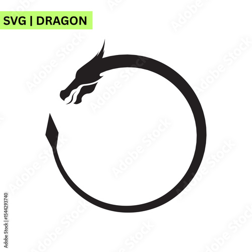 An engaging dragon logo illustration showcasing a majestic dragon in flight, representing adventure and creativity in a bold vector style.