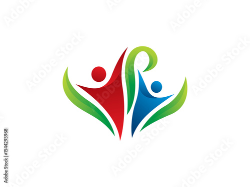 Joyful Community Growth Logo Template