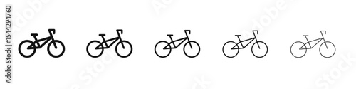 Bicycle icon black and white vector sign