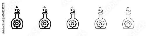 Biomedical engineer icon black and white vector sign