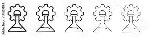 Biomedical engineer icon black and white vector sign