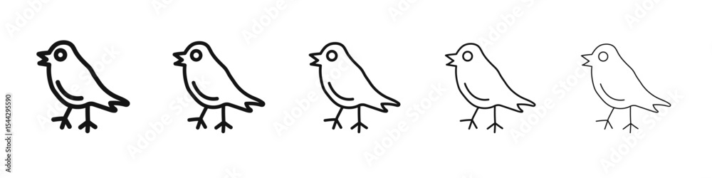 Obraz premium bird icon black and white vector sign