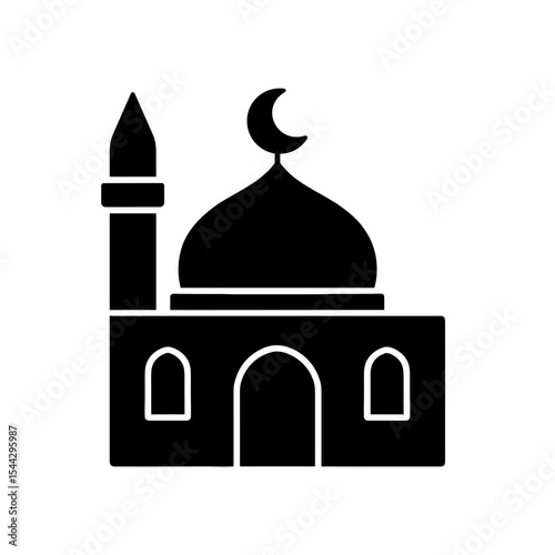 Mosque icon in filled style – Islamic place of worship