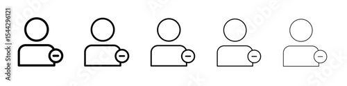 Block User Icon black and white vector sign