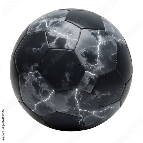 Stormy Soccer Ball 3D Render