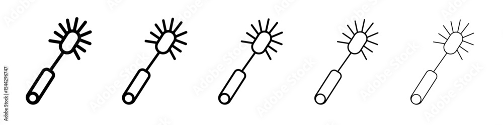 Bottle sweeper cleaning brush icon black and white vector sign