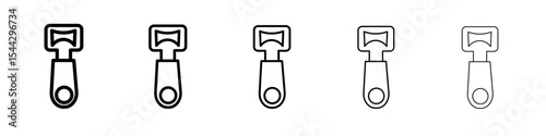 Bottle opener icon black and white vector sign