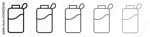 Bottle water icon black and white vector sign