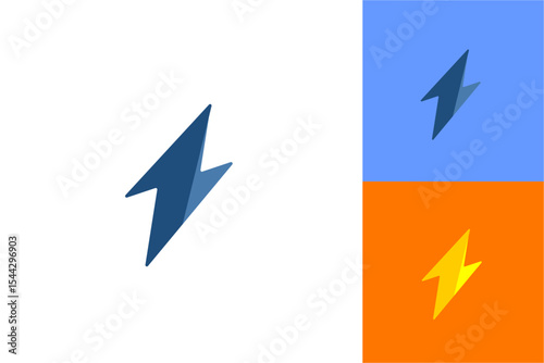 lightning electricity icon logo vector