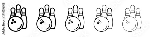 Bowling icon black and white vector sign