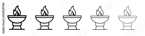brazier icon black and white vector sign