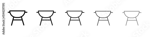 brazier icon black and white vector sign