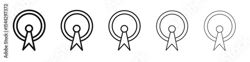 Broadcast Icon black and white vector sign