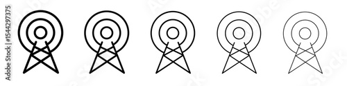 Broadcast Icon black and white vector sign