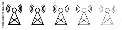 Broadcast Icon black and white vector sign