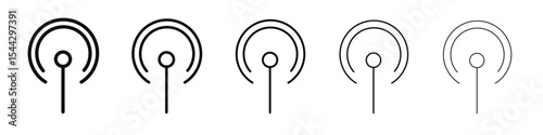 Broadcast Icon black and white vector sign