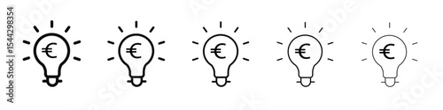 Business idea icon black and white vector sign