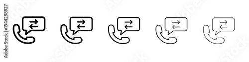 Call back icon black and white vector sign