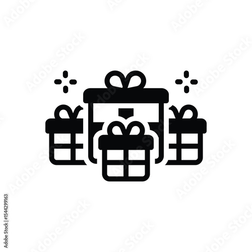 Black solid icon for present