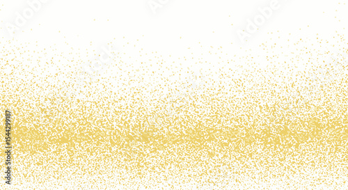 Golden Glitter Dust Overlay on White Background
