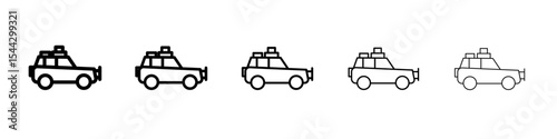 camping car icon black and white vector sign