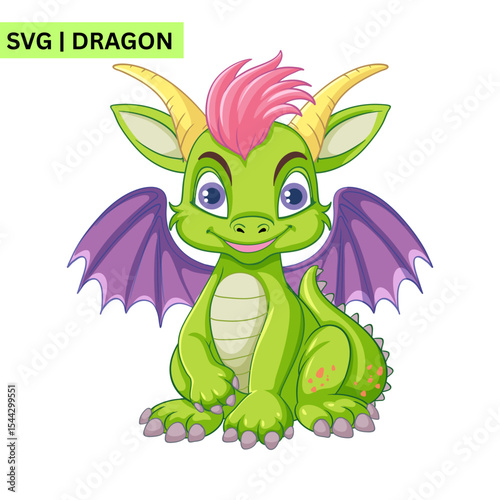 An adventurous dragon logo illustration showcasing a dragon soaring through clouds, representing freedom and fantasy in a vibrant vector style.