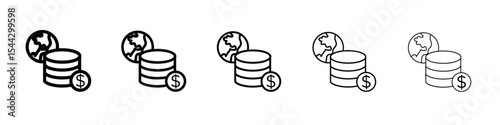 Capitalism icon black and white vector sign