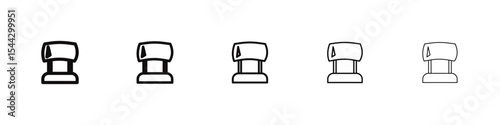 Car headrest icon black and white vector sign