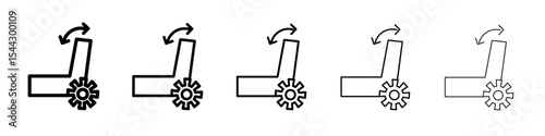 Car seat adjustment icon black and white vector sign