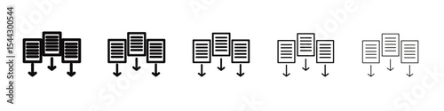 case priority icon black and white vector sign