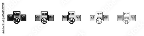 case priority icon black and white vector sign