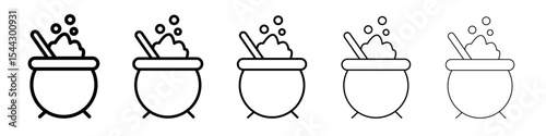 caudron icon black and white vector sign