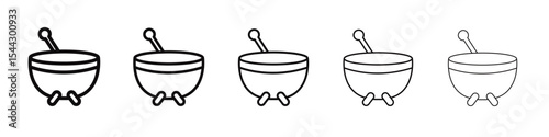 caudron icon black and white vector sign