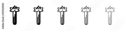 Celery icon black and white vector sign