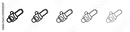 Chainsaw icon black and white vector sign