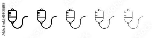 Chemotherapy icon black and white vector sign