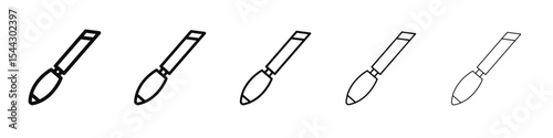 chisel icon black and white vector sign