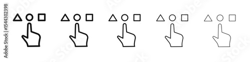 Choice icon black and white vector sign