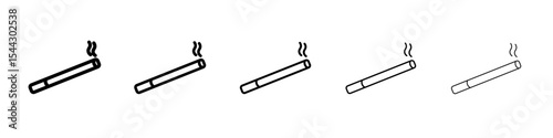 Cigarette icon black and white vector sign