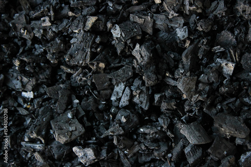 Photos Full view of Charcoal preparation for barbeque