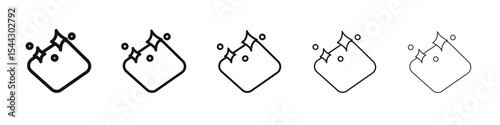 Clean icon black and white vector sign