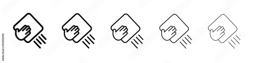 Cleaning cloth icon black and white vector sign Cleaning cloth icon black and white vector sign
